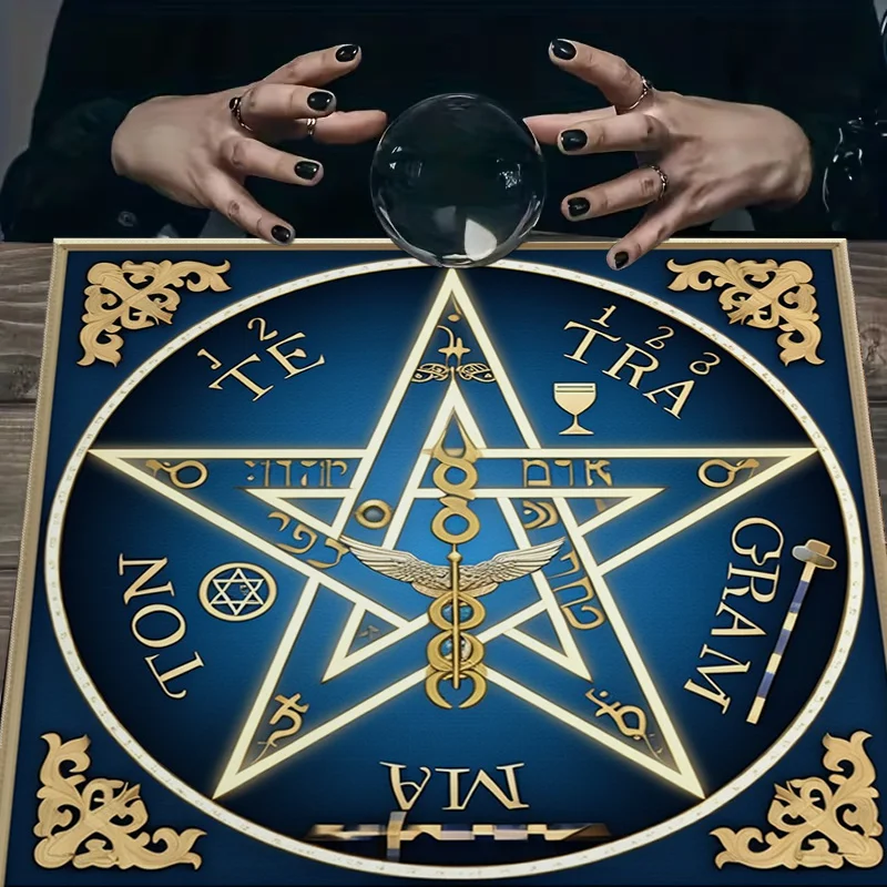 Mystic Tarot Magic Altar Cloth Table Cover for Witchcraft Occult Ceremony Ritual Wicca Pagan Decor
