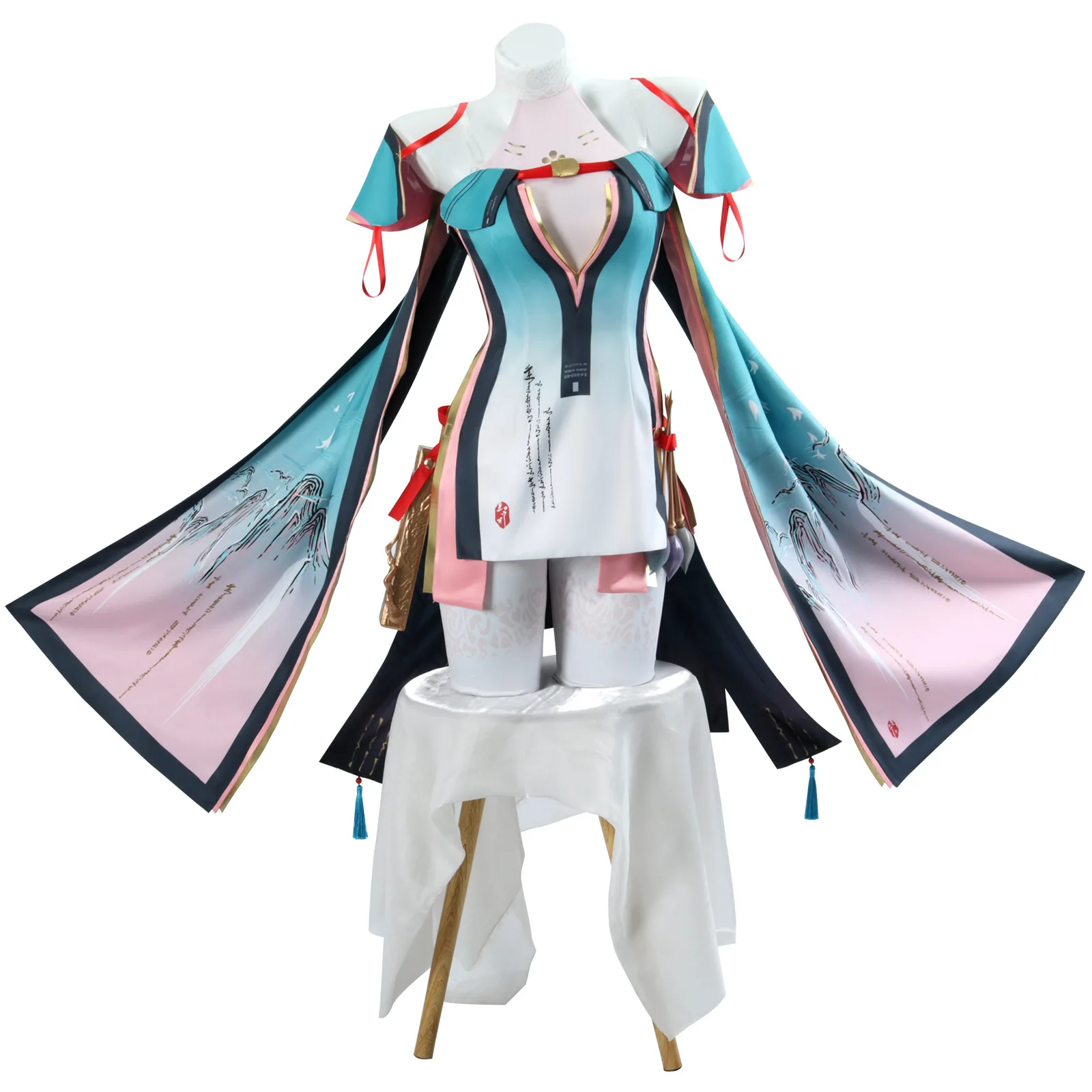 

Mingchao Cosplay Costume - Spring Peach Girl With Brush Inkstone And Branches - Cosplay Outfit - 2D Anime Costume