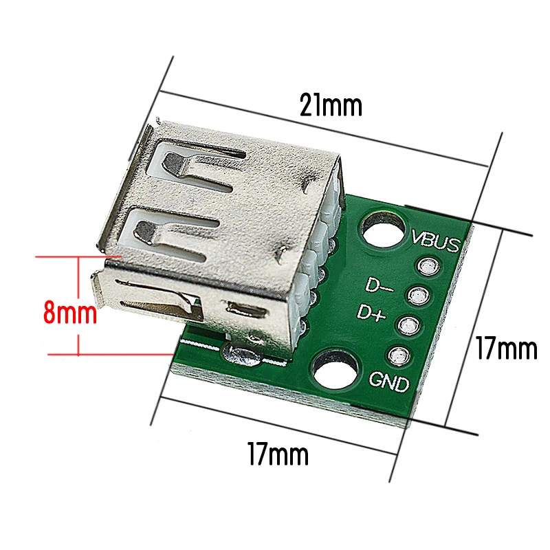 1pcs Type A USB Female To DIP 2.54MM PCB Board Adapter Converter USB connector usb female For Arduino