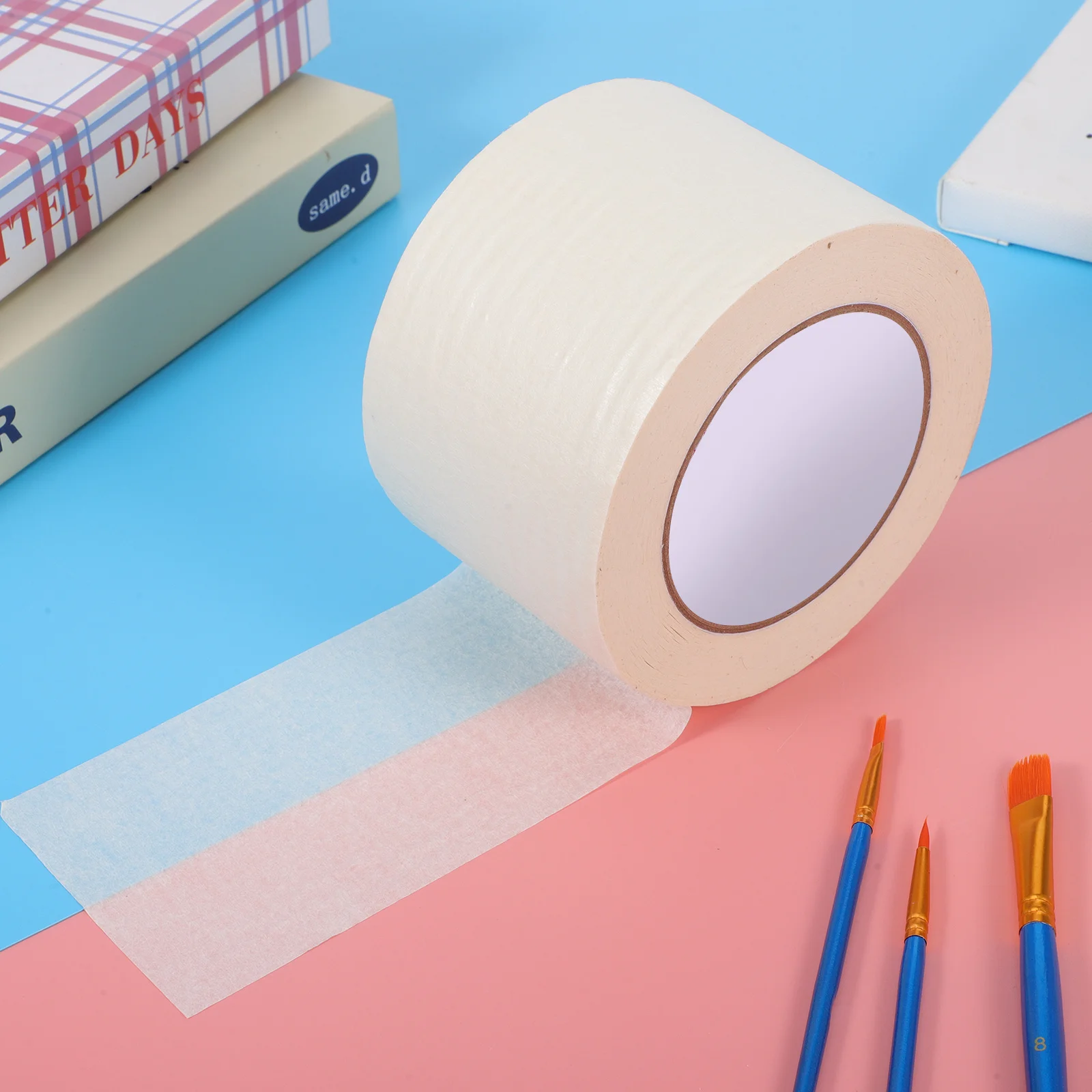 

1 Roll White Tape Wide Masking Tape High Viscosity for Painting Walls Labeling Craft Projects Clean Lines No Residue Easy