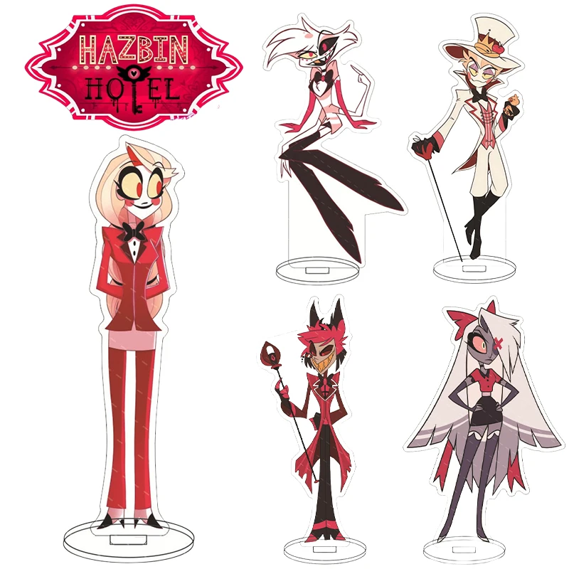 Hazbin Hotel Anime Cosplay Stand Cartoon Figure Charlie Morningstar Vaggie Alastor acrilico in piedi Desktop Decor modello regalo