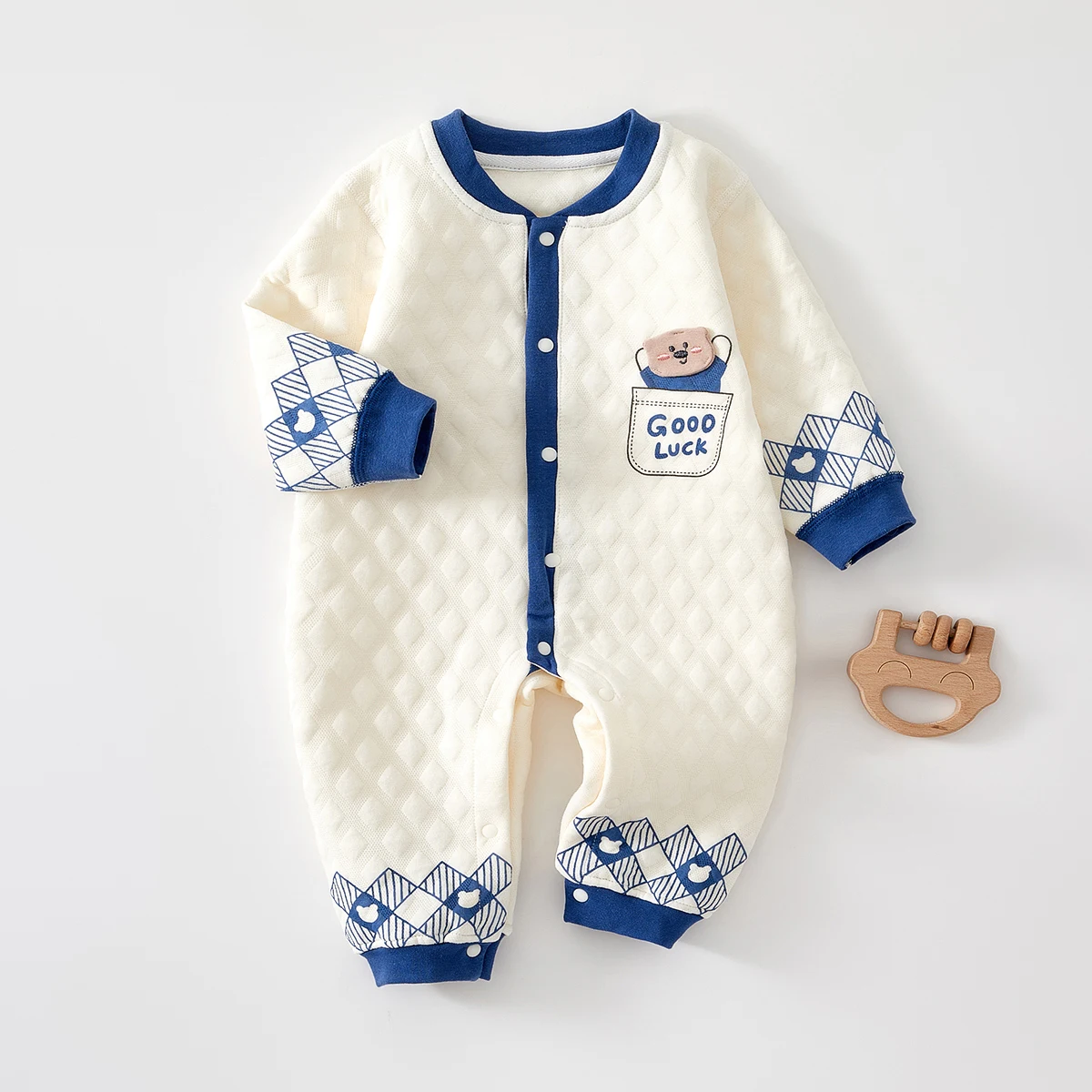 Baby Jumpsuit, Warm Spring and Autumn Style, Quilted Autumn Clothing, Newborn Clothes, Baby Outing Clothes