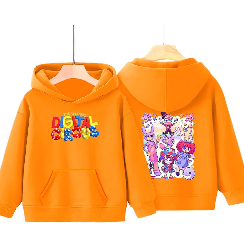 Cartoon Children's Hoodie The Amazing Digital Circus Sweatshirt Funny Kawaii Two Sides Anime Print Clothing New Design Pullovers