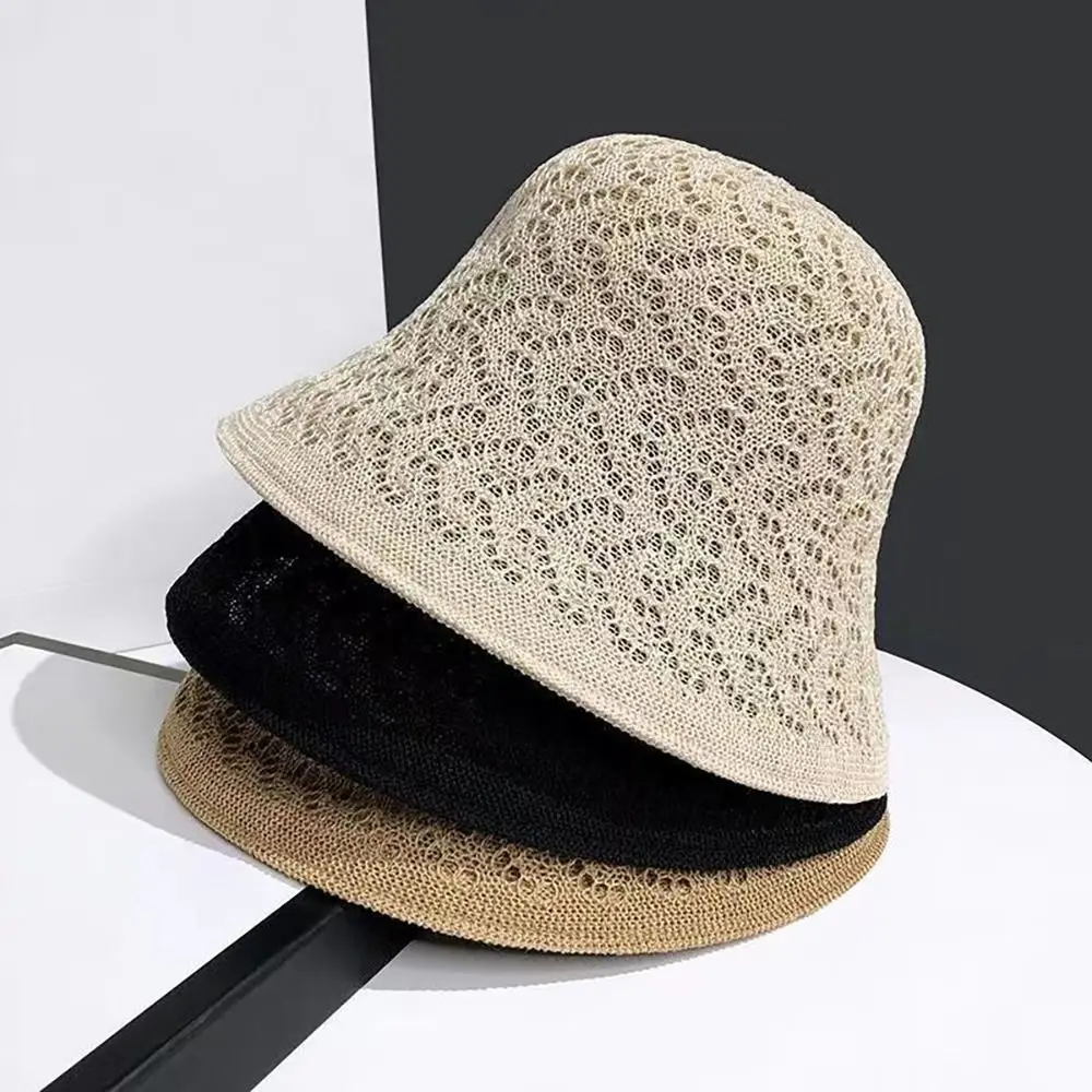 New Fashion Women Girls Bucket Hats Double-sided Fisherman Hats Panama Hat Breathable Foldable Cap Outdoor Sunscreen Bucket Hat