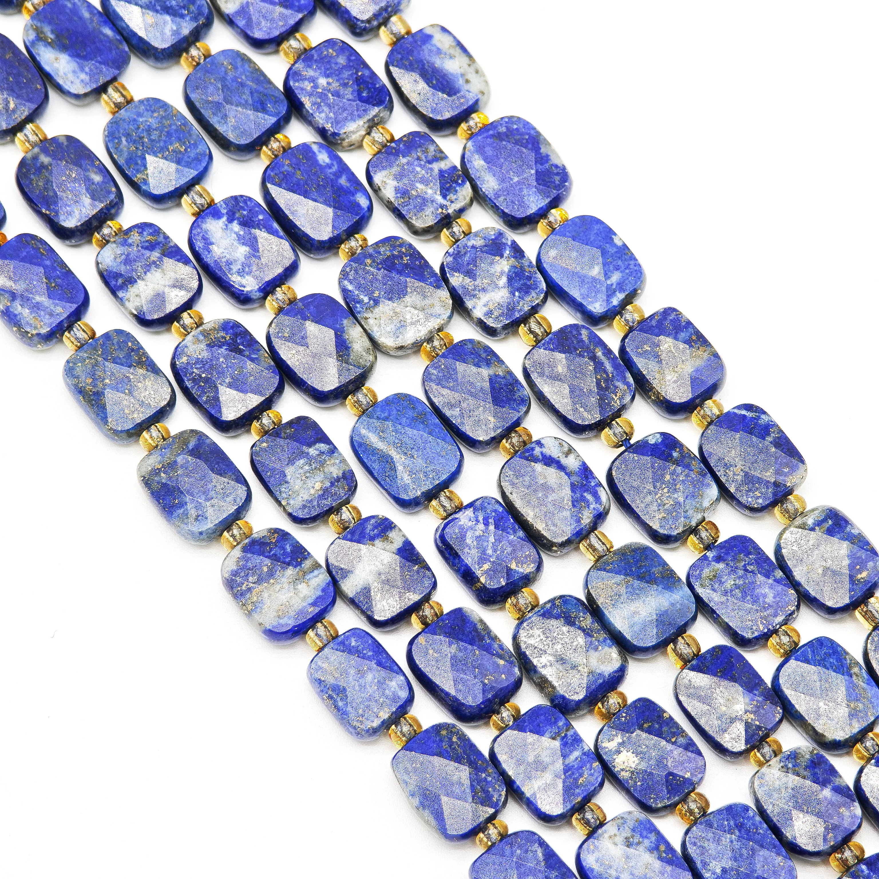 square facet lapis lazuli yellow tiger's eye stone blue chalcedony amethyst bracelet necklace jewelry  accessory free shipping