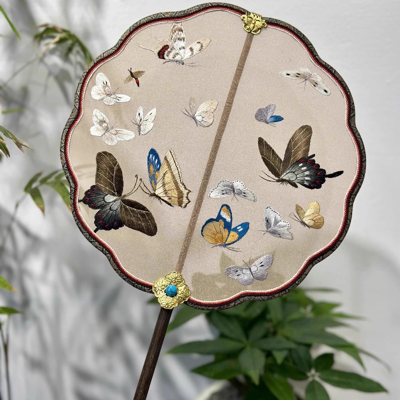 

Suzhou embroidery double-sided embroidery, fan, ancient female Hanfu, Chinese style gift embroidery, gift for foreigners