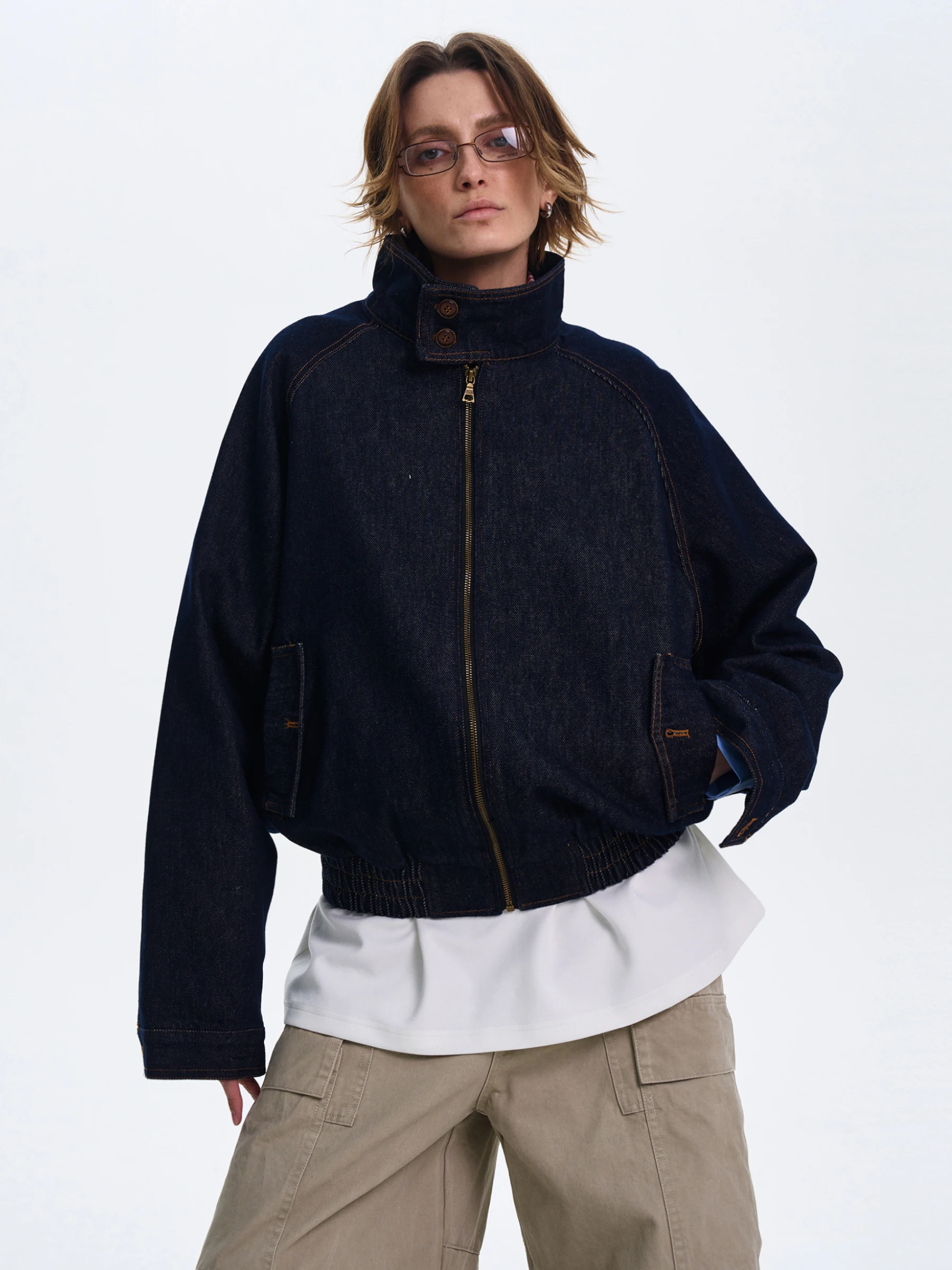 

Джинсовая мужская джинсовая куртка MADWITCH в американском стиле ретро Harington, свободная, простая, винтажная, широкая верхняя одежда, молодежный тренд, длинная све-стойка...