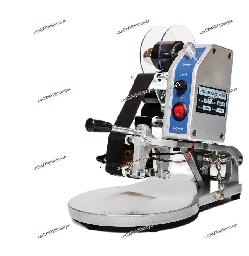 

DY8 Small Hand Press Coder To Print Numbers, Letters, Steel Stamp, Color Ribbon, Direct Heat Type, Production Date, Press Code