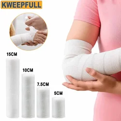 Descartável Elastic Gauze Bandage Rolls, algodão respirável, ferida Care Dressing, Kits de Enfermagem, Kits de Sobrevivência, 1 Rolo, 3 Rolo, 5 Rolo, 6 Rolo