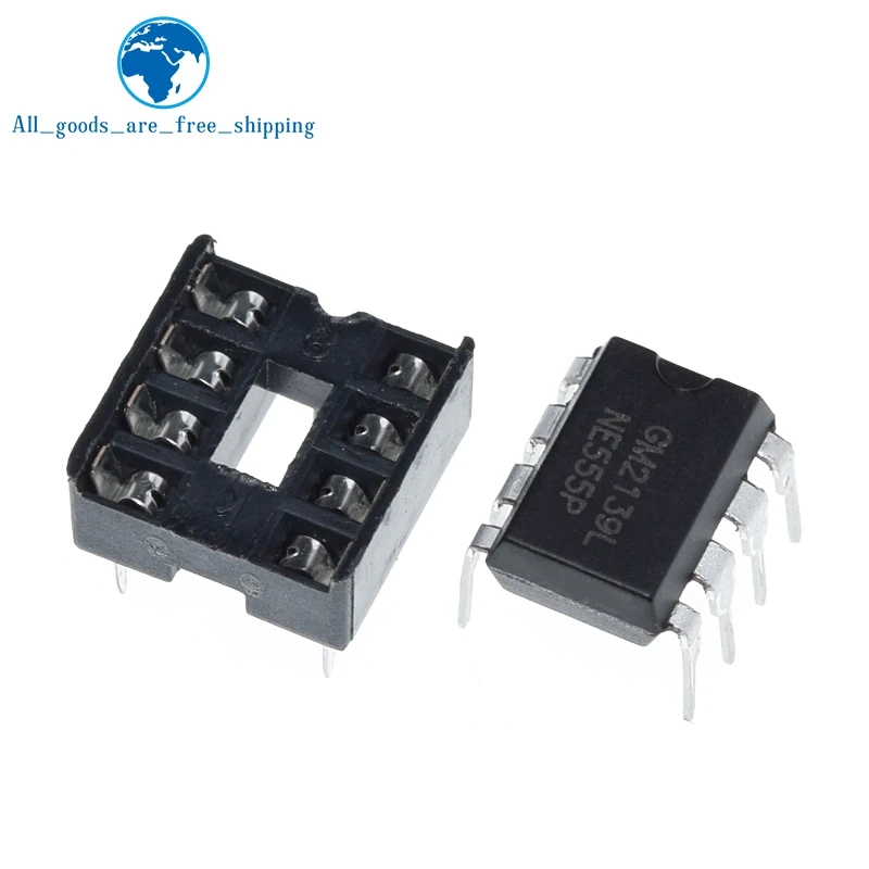

TZT 20 шт., (10 шт.) NE555 NE555P + 8-контактные розетки