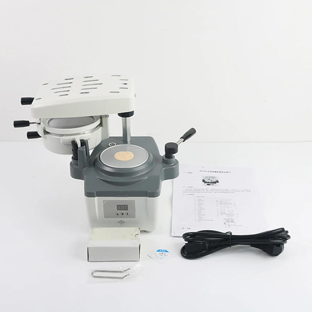 Manual Timing Dental Lab Pressure Former Round Thermoplastic Sheet Positive Press Molding Vacuum Forming Equipment