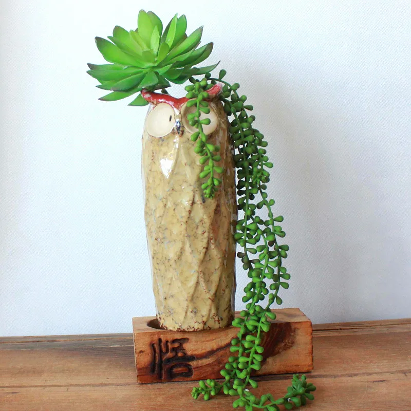 LH ceramic succulent flower pot, plant old pile flower pot, dried flower insert