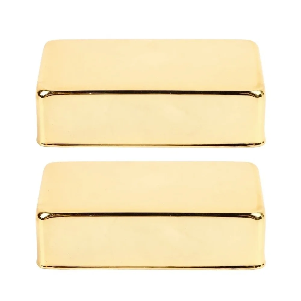 2pcs ​Brass ​Electric Guitar Pickup Cover​ ​Sealed Black/Gold/Silver ​Sealed Humbucker Guitar Pickup Covers​ Coil Pickup​ ​