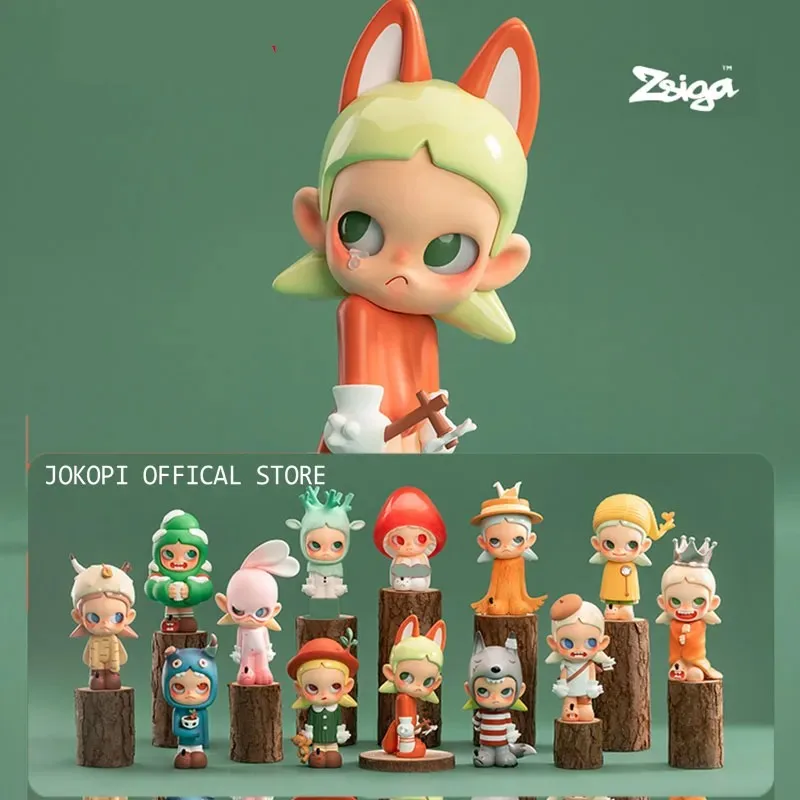 POP MART Zsiga Forest Walk Series Anime Action Figure Guess Bag Ornament Figurki Home Decor Desktop Dolls Model Girls Gift