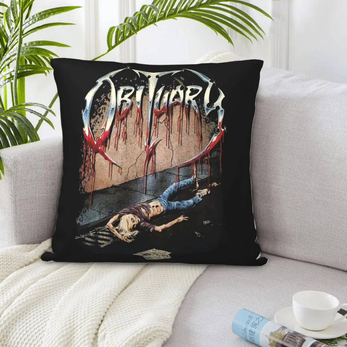 Death Slow kami busuk American Die Band Sweater kualitas baik wanita tertarik Gambar sarung bantal