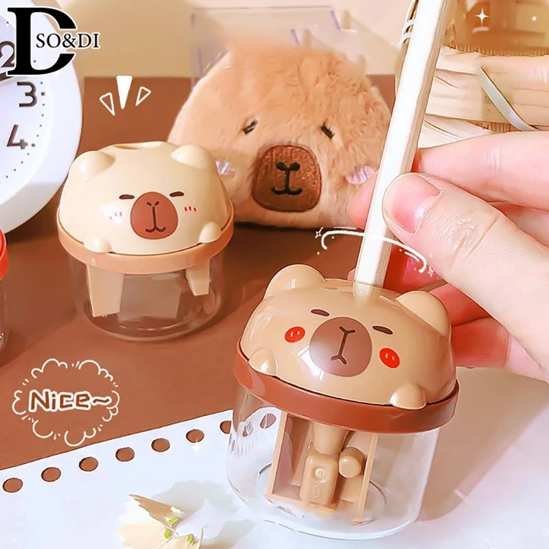 Random Cartoon Cute Capybara Pencil Sharpener Portable Mini Manual Sharpener Office School Supplies Student Stationery Gift