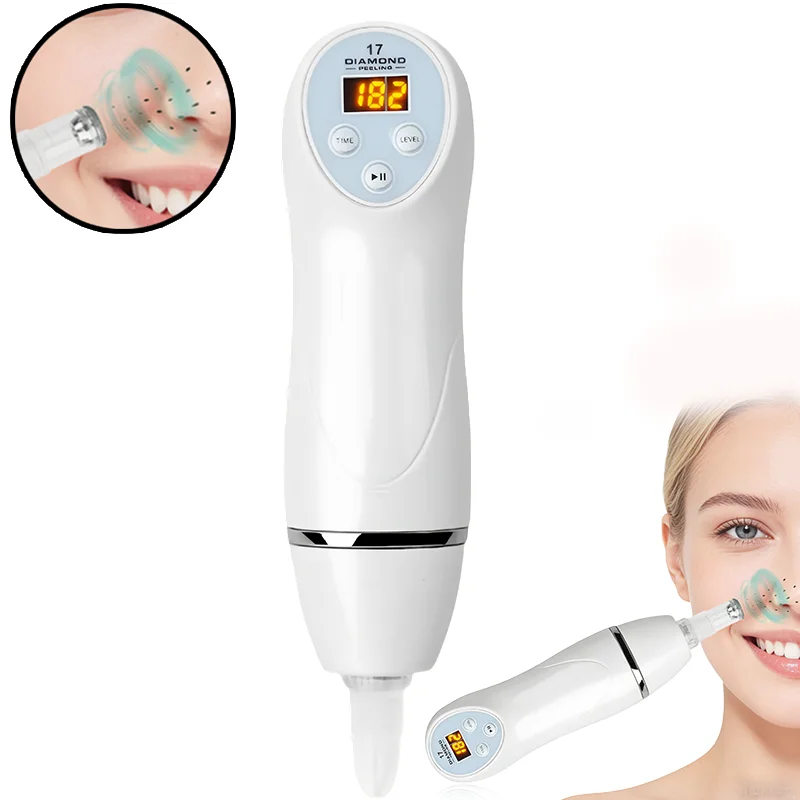 

Facial Blackhead Remover Pore Cleaner Microdermabrasion Vacuum Oxygen Hydration Hot Ice Compress Beauty Instrument Acne Skin