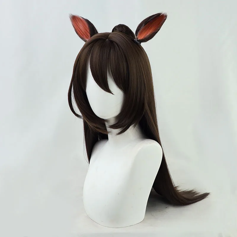 

Uma Musume Pretty Derby El Condor Pasa Cosplay Wig Ears Anime Roleplay Party Costume Prop Synthetic Hair Heat Resistant Fiber