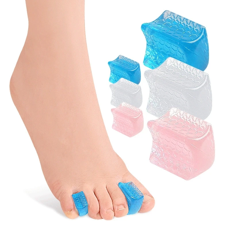 1Pair Silicone Toe Separator Splitter Bunion Straightener Valgus Hallux Bunion Protector Corrector Alignment Foot Care Tool