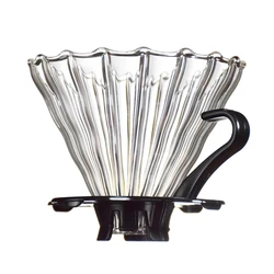 Coffee Drip Glass Pouring Coffee Filter Barista Coffee Brew Cup V02 Coffee Funnel Filter Cup 1-4 Cups