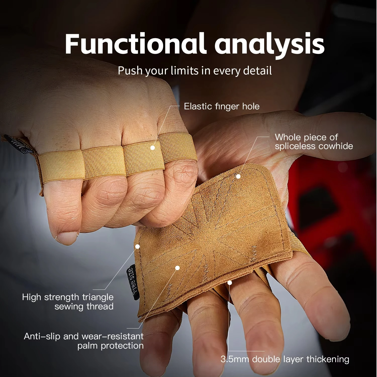 ถุงมือออกกำลังกายหนังวัว 1 คู่ - Workout Glove Gym บทวิจารณ์และราคา