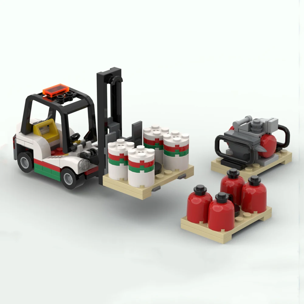 MOC NEW 108PCS City Engineering Modular Octan Forklift Model DIY Creative Ideas ChildToy Christmas Gift Technology Bricks Blocks