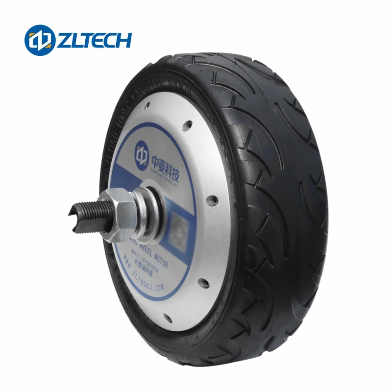 10 polegadas 48V 800W 20N.m 300kg Carga IP65 Brushless Gearless AGV DC Wheel Hub Servo Motor com codificador
