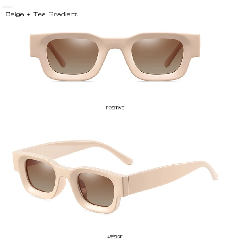SHAUNA Vintage kleine quadratische polarisierte Sonnenbrille, modische Anti-Blaulicht-Brillengestelle – Detail 11