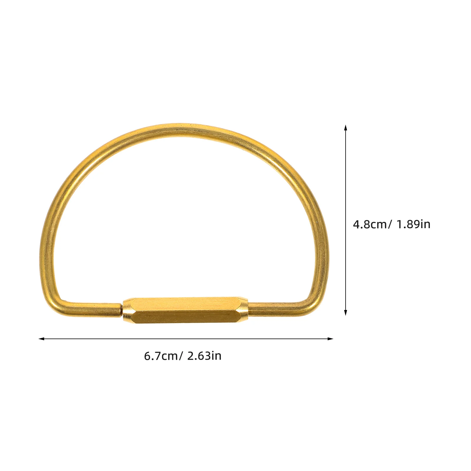 4Pcs Brass Screw Lock Key Rings Flat Metal Split Rings DIY Key Chains for Craft Making Secure Durable Brass Screw Lock Ring