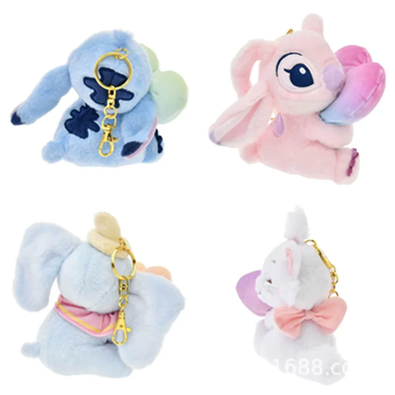 11 سنتيمتر لطيف الكرتون Kawaii بوه الدب دامبو غرزة احتضان الحب أفخم دمية حقيبة سلسلة مفاتيح قلادة لعبة هدية