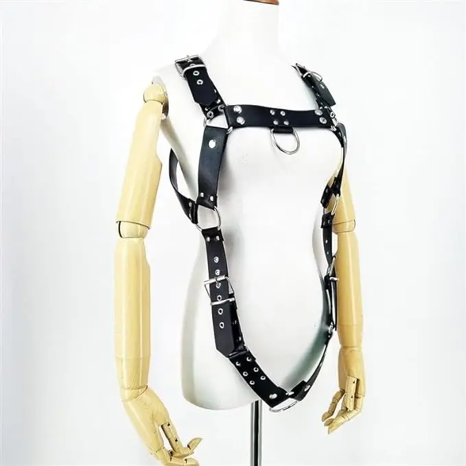 

Fishnet Underwear Men Men Belt Faux Leather Body Chest Chain Harness Punk Male Leather Bondage Mens Jockstrap Thong Underwear