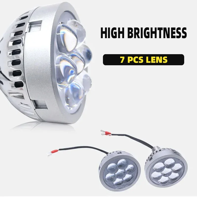 SANVI LED High Beam Projector Lens with Devil Eyes H1 H4 H7 9005 9006 Replacement Lens for Car Headflight Led Lights Lamp
