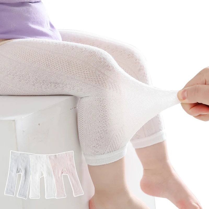 

Summer New Mesh Baby Leggings Skinny Solid Newborn Toddler Girl Pants Cotton Soft Children Knit Kids Girls Trousers 0-4T Clothes
