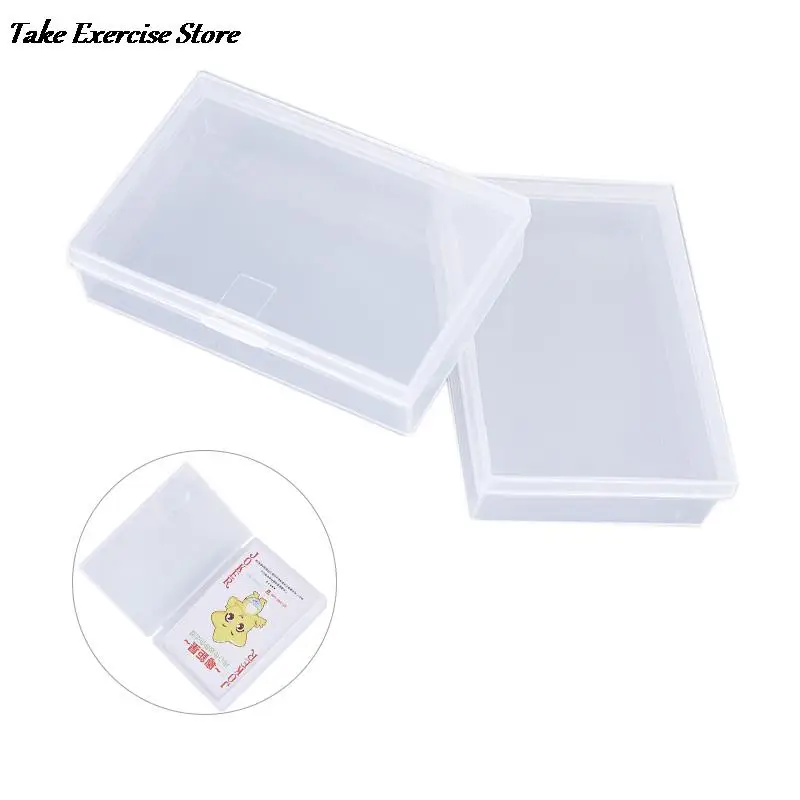 

Transparent Plastic Boxes Playing Cards Container Plastic Storage Case Packing Poker Game Card Box For Pokers Set Wholesale 2pcs