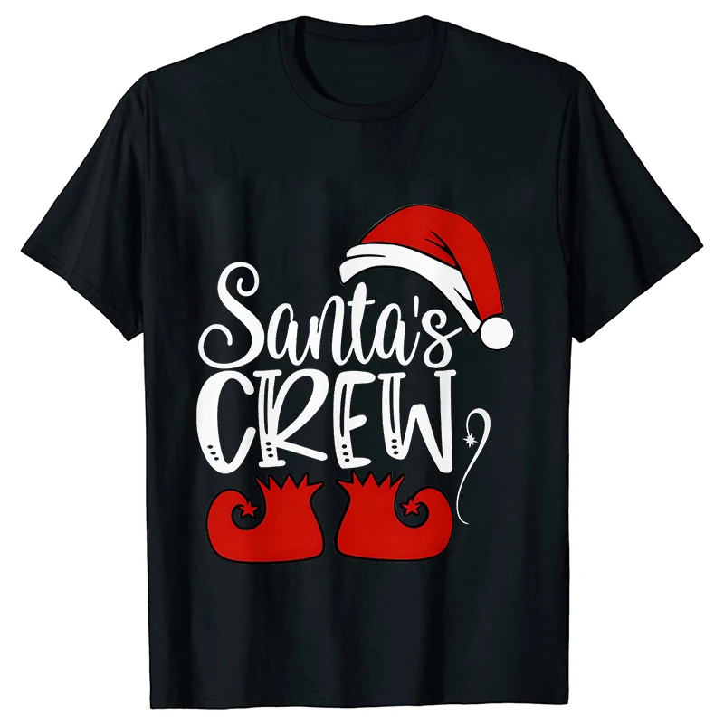 Santa\'s Crew Shirt Christmas T-shirts Santa Crew Family Outfit Cute Family Christmas Tee Shirts Family Party Tshirts Tops