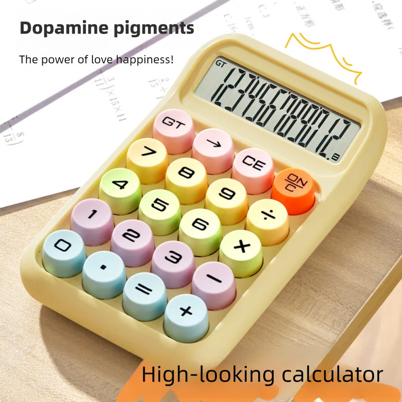 

Dopamine Color 12 Digits Multifunctional Mini Calculator High-definition Digital Large Display Anti-slip Durable Calculadoras