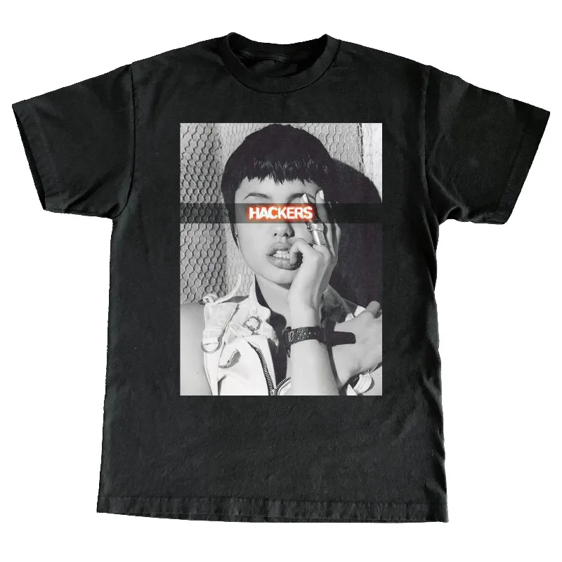Hacker Movie T-Shirt, Angelina Jolie, 90er-Jahre-Film, Herren-Sommer-Neues Unisex-Casual-Fashion-T-Shirt
