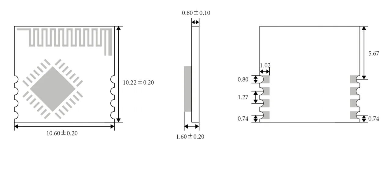 CH9141 BLE and serial port UART bidirectional transfer BLE4.2 IO ADC serial port communication BLE connection Module