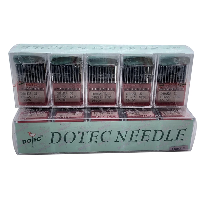 100pcs Dotec Needles DB*K5 SI DB-K5 SUK Round Head Needle Milk Silk Cotton Mesh Needle Computer Embroidery Machine Accessories