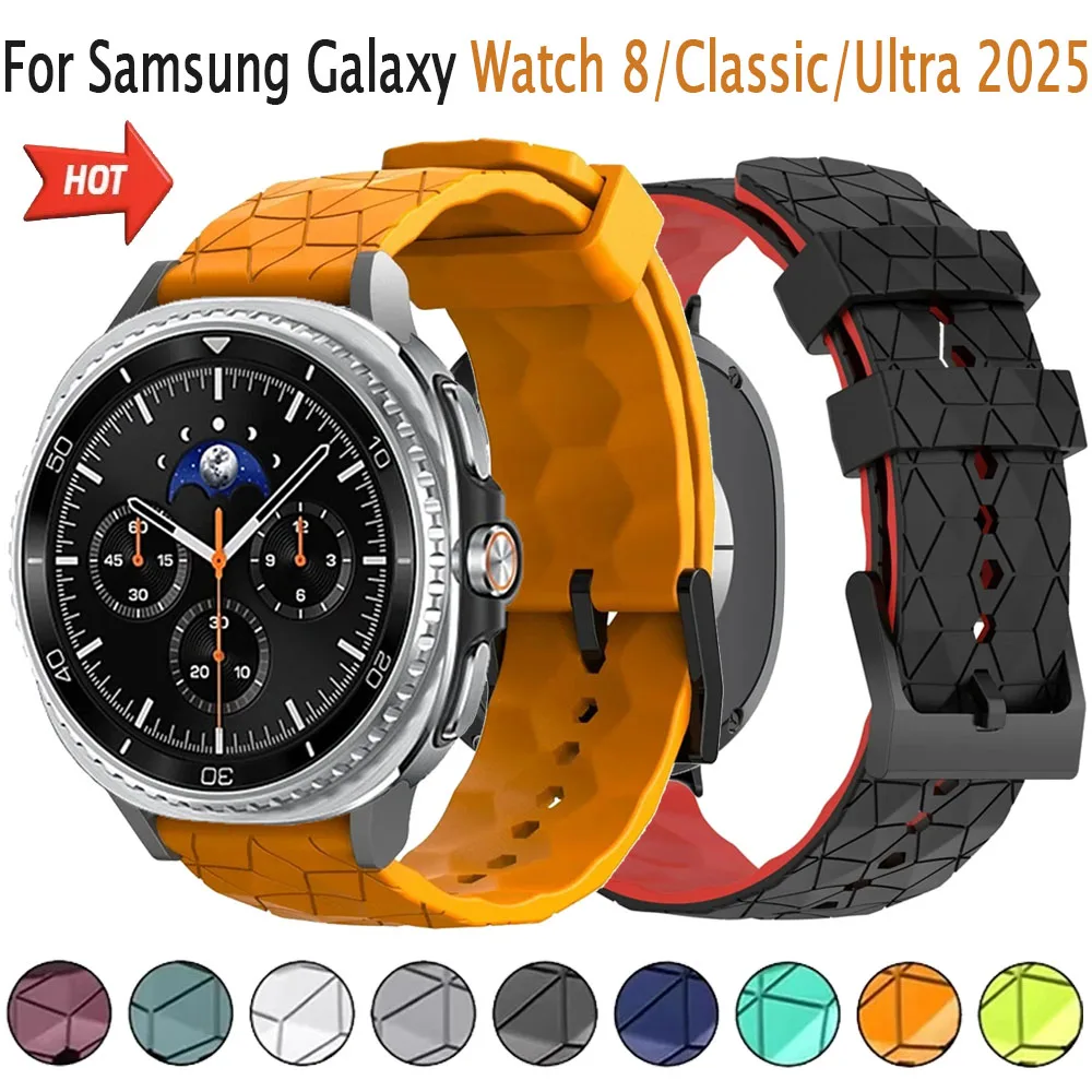 Silikonarmband für Samsung Galaxy Watch 8 40 mm 44 mm/8 Classic 46 mm für Sportarmband für Samsung Galaxy Watch Ultra 47 mm 2025