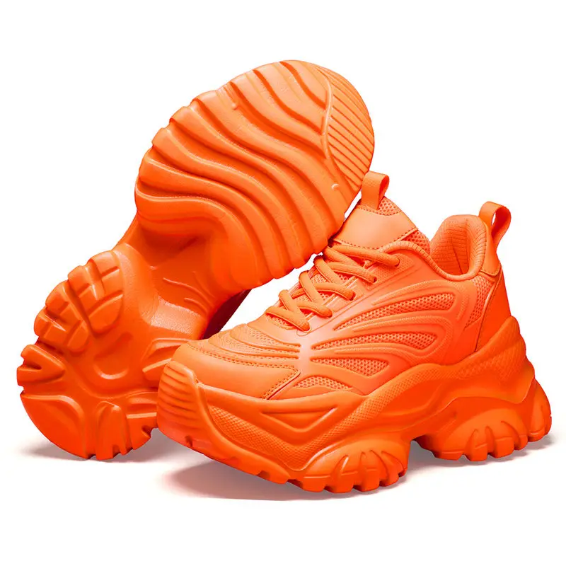 Trendy Pink Women's Chunky Sneaker Casual Breathable Platform Sneakers for Women Increase Height Thick-soled Shoes Women Trainer image 6