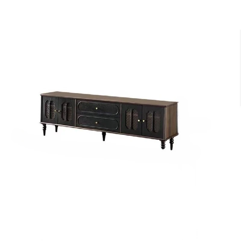

French solid wood retro study, cabinet, living room storage locker