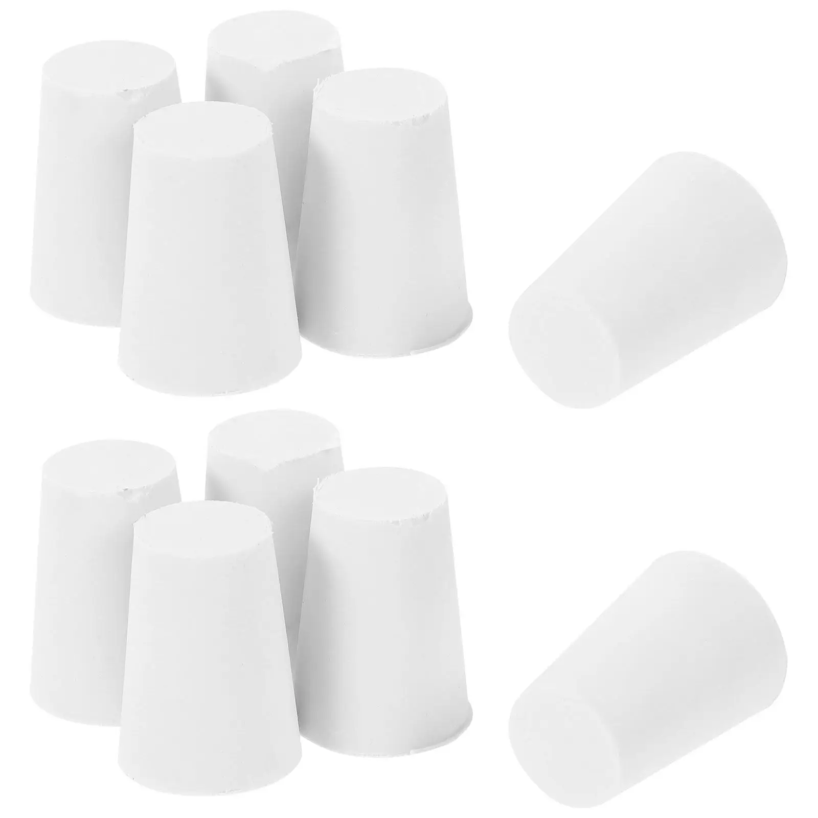 Rubber Test Tube Stoppers 10Pcs Laboratory Flask Plugs for Conical Flasks Secure Sealing