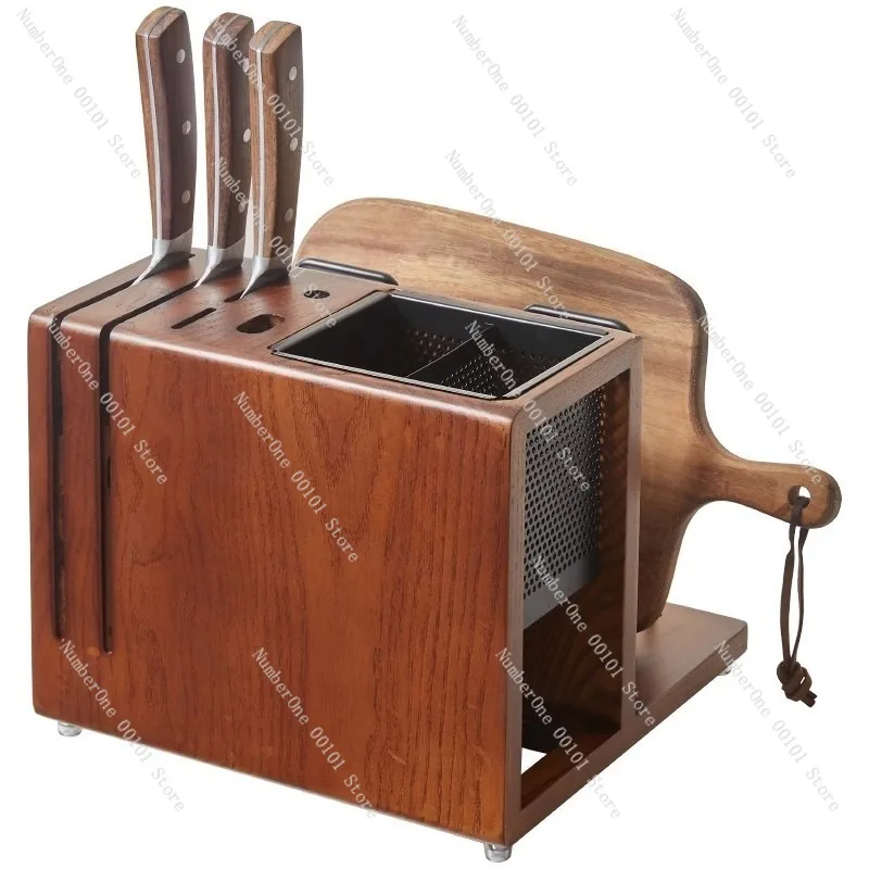 

Practical Multifunction Kitchen Knife Holder Cutting Board Rack Cookware Lid Stand Chopsticks Storage Organizer Countertop Drain