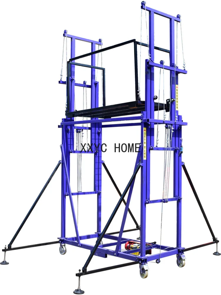 Electric Lifting Scaffold Mobile Folding Remote Control Automatic Lifting Platform Indoor and Outdoor Decoration Hoist