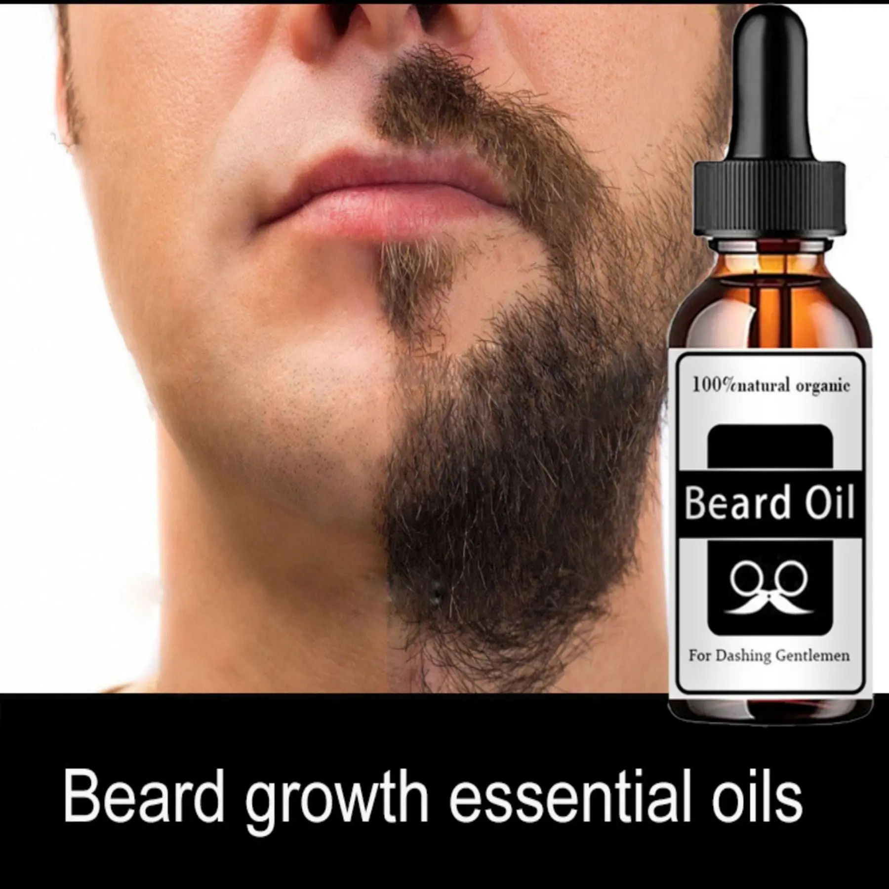 Beard Growth Essential Oil for Gentlemen Essential Hair Moisturizes Care Growth