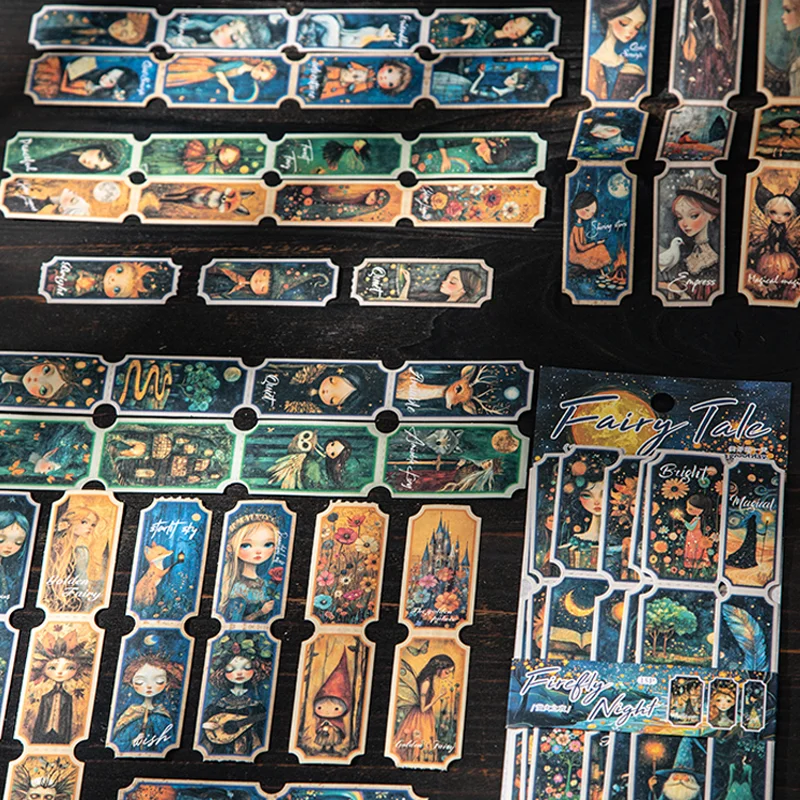 

45 шт./пакет, сказочная коллекция, серия, прямоугольные наклейки, листы, украшения «сделай сам», для фотоальбомов, поздравительные открытки, конверты