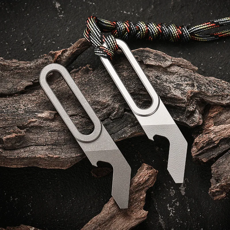 

EDC Titanium Keychain Pry Bar Crowbar Pocket Opener Wrench Outdoor Multi Tools