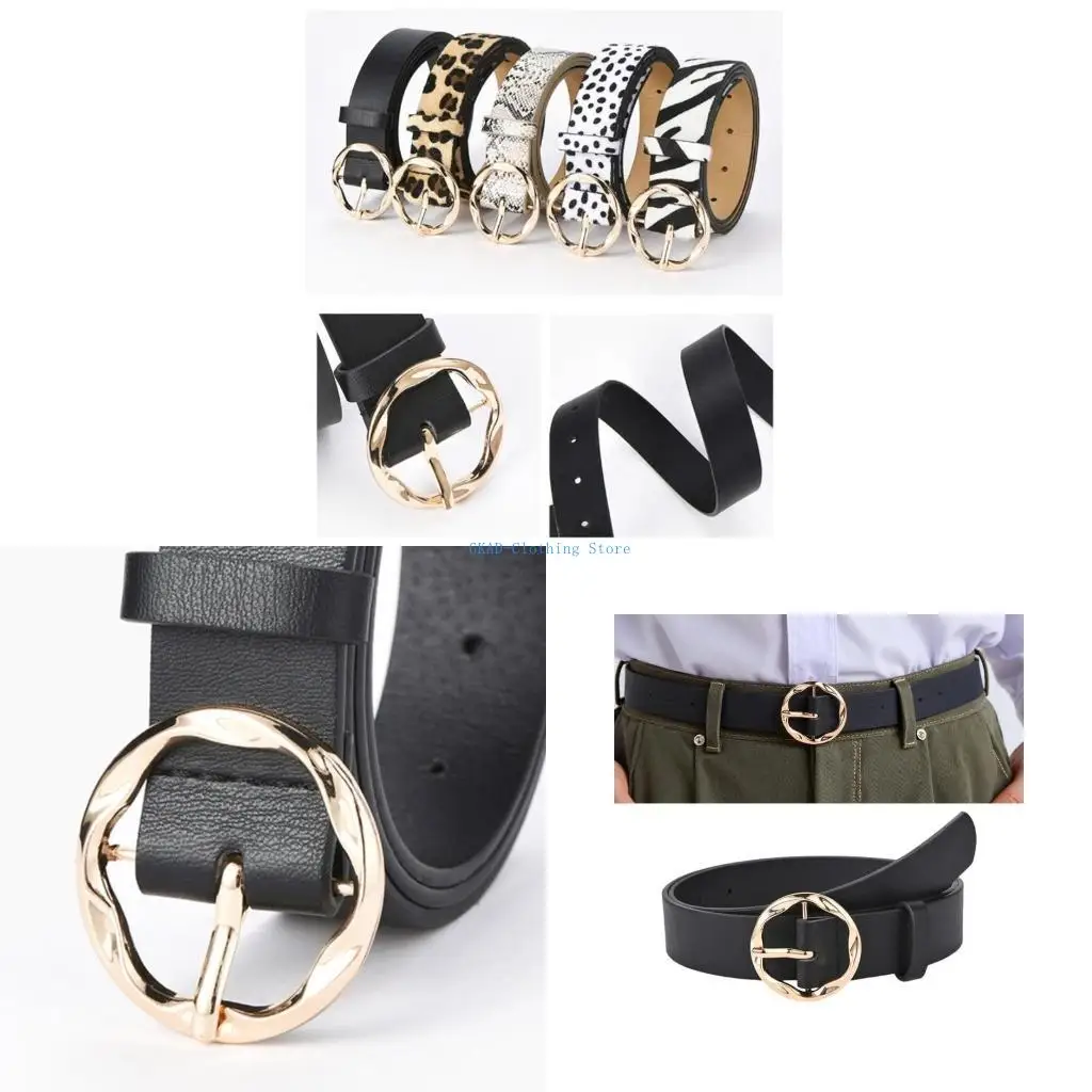 N0PE Cowgirl Weistband Leopard Print Weist Belt -Syng Hot Retro for Jeans Dress