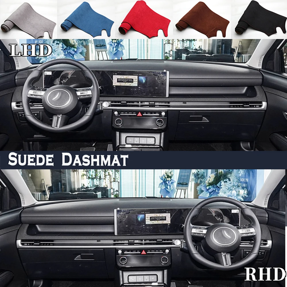Car Styling Suede Leather Dash Mat Covers Dashmat Dashboard Accessories For Hyundai Tucson NX4 Facelift 2025  2026